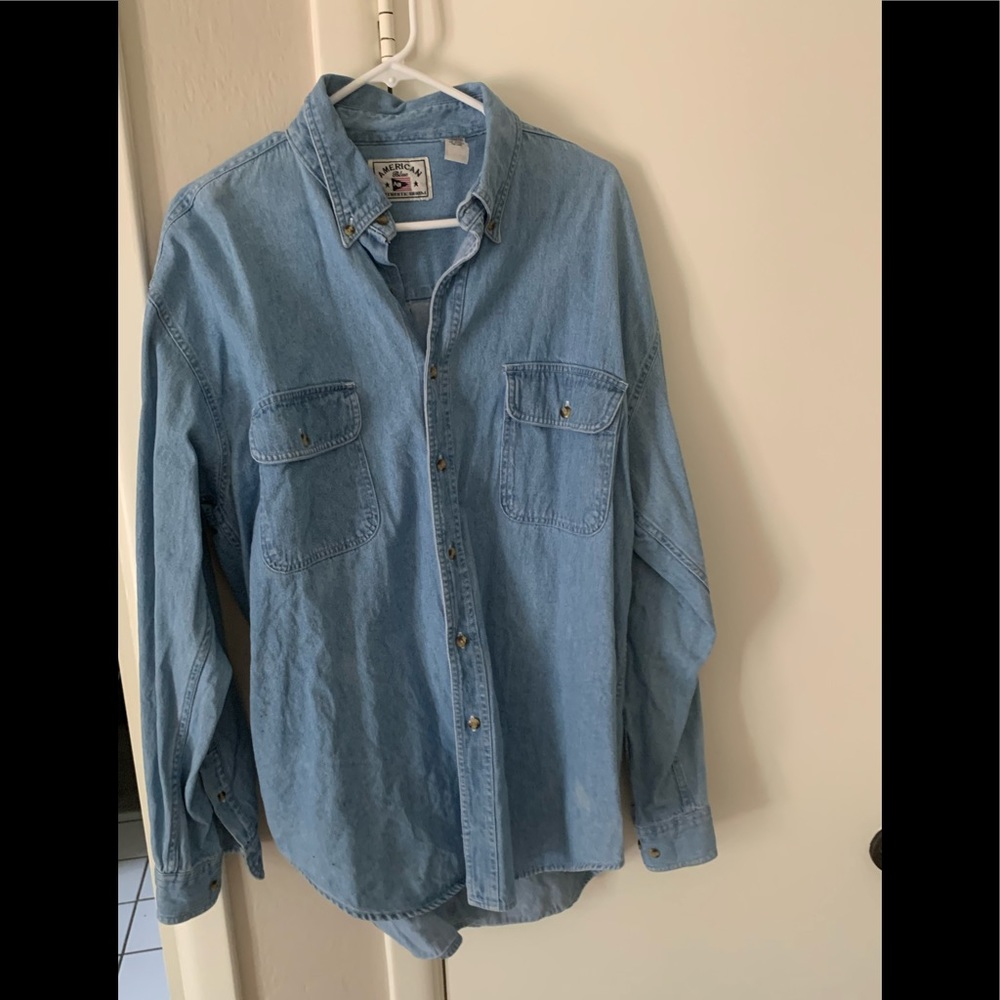 Heavy duty American Blue  Button up shirt.